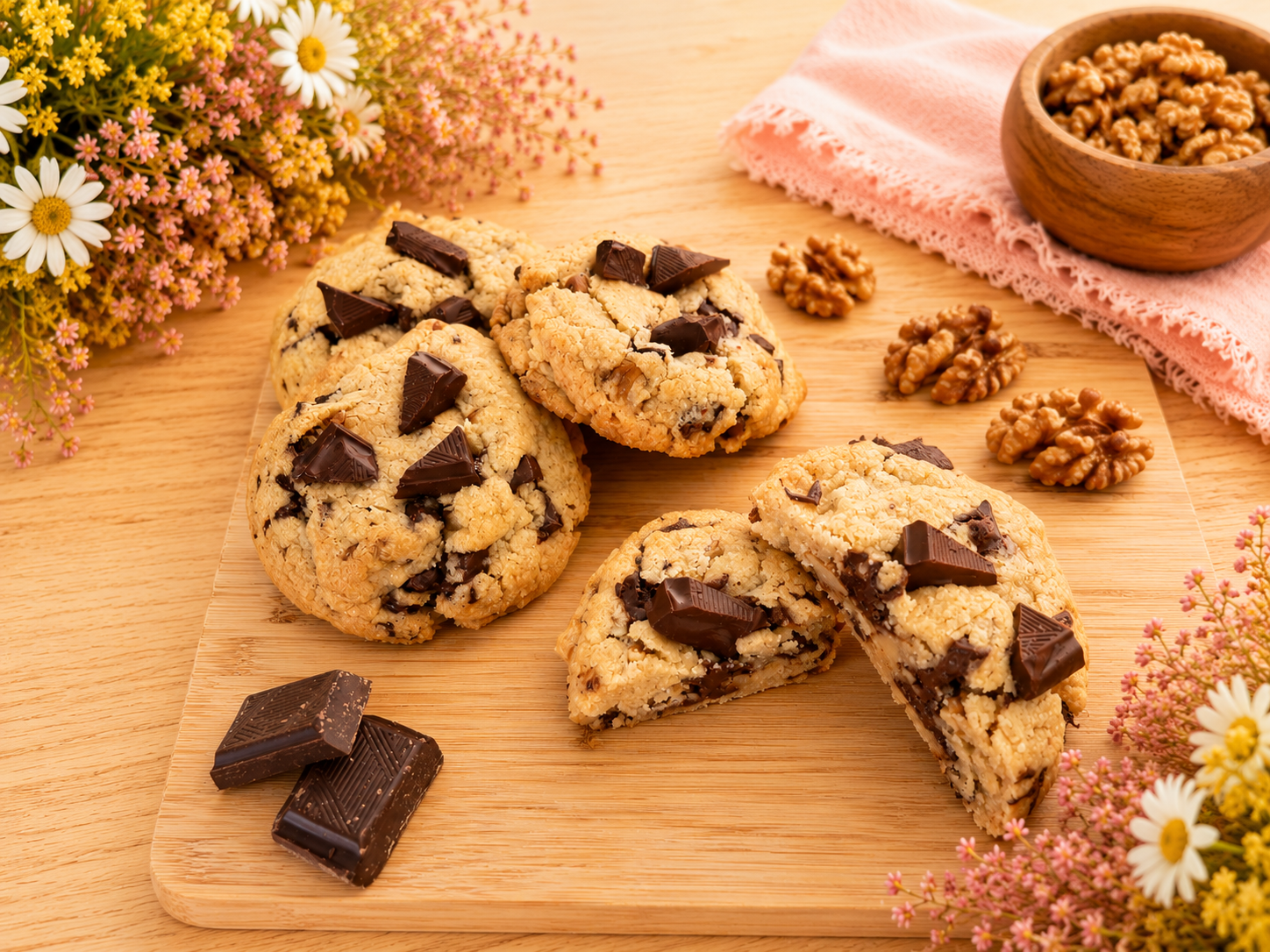 Cookies noix & chocolat noir